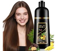 YUOLITA 500ML 4 In 1 Shampoo Istantaneo per Capelli Marrone Castano,Hair Dye Shampoo per Donna Uomo, Naturale Shampoos Capelli Colorati,100% Copertura Hair Color