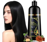 YUOLITA 500ML Shampoo Capelli Nero per Capelli Grigi, Istantanea Black Hair Dye 3 in 1, Color Shampoo Colorante Bianchi, Black Hair Dye per Uomini Donne