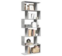 YUOTYRKTEJRSG Armadio portaoggetti Armadio portaoggettiLibreria Divisorio 6Piani Grigio Cemento 70x24x193cm TruciolatoAdatto al soggiorno