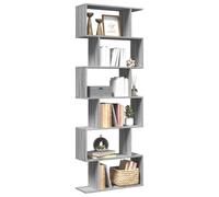 YUOTYRKTEJRSG Armadio portaoggetti Armadio portaoggettiLibreria Divisorio 6Piani Grigio Sonoma 70x24x193cm TruciolatoAdatto al soggiorno