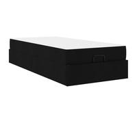 YUOTYRKTEJRSG Bed Frame with Mattress 2pcs Nero Fabric Single 80x200cm Medium Firm Foam Sofa Bed with Storage Drawers No Box Spring Needed Modern Minimalist Frame for Guest Room Home Office