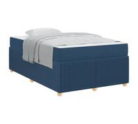 YUOTYRKTEJRSG Cadre de lit avec matelas Bleu 120 x 200 cm Tissu Design Moderne Minimaliste Rustique Structure Bois Haute Qualité Chambre à Coucher Adulte Adolescent