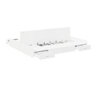 YUOTYRKTEJRSG Con cassetti Moderno con struttura in legno Bianco 180x200 cm
