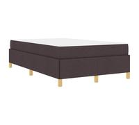 YUOTYRKTEJRSG Dark Brown Fabric Bed Frame 120x200 cm Upholstered Platform with Headboard, Modern Bed Base for Bedroom, No Box Spring Needed, Easy Assembly