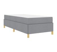 YUOTYRKTEJRSG Fabric Upholstered Bed Frame Light Grey 80 x 200 cm Modern Platform Bed No Box Spring Needed Sturdy Slatted Support Single Mattress Base for Bedroom Guest Room