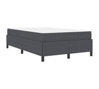 YUOTYRKTEJRSG Grey Bed Frame with Mattress 120x200 cm Fabric Upholstered Platform Base Engineered Wood Slatted Support for Bedroom Guest Room 280 kg Capacity No Box Spring Required