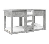 YUOTYRKTEJRSG Kids Bunk Bed Grey Cement 75 x 190 cm Space Saving Twin Over Twin Multifunctional Childrens Loft Bed with Safety Guardrails Durable Engineered Wood Easy Clean for Bedroom Guest Room