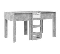 YUOTYRKTEJRSG Kids Bunk Bed Space Saving Twin Over Twin Grey Cement 80 x 200 cm Engineered Wood Frame for Bedroom, Durable Metal-Free Construction, 203 99 x 113.5 cm