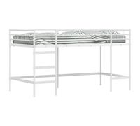 YUOTYRKTEJRSG Kids Loft Bed Frame White 79.5 x 200 cm High Sl esign with Wall Mounted Headboard, Premium Steel Space-Saving for Small Rooms Bedroom Furniture, Easy Assembly No Box Spring Needed