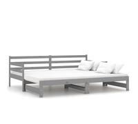YUOTYRKTEJRSG Legno massello di pino Grigio Estraibile Dormeuse 2x90x200 cm