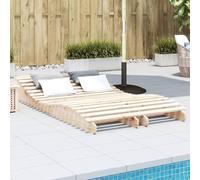 YUOTYRKTEJRSG Lettini Prendisole 2pz 205x60x31,5 cm in Legno Massello di Pinosdraio da esterno sdraio da giardino sedie da esterno poltrone da giardinoAdatto a patii da giardino