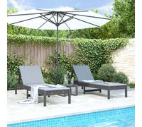 YUOTYRKTEJRSG Lettini Prendisole 2pz Grigi 199,5x60x74 cm Legno Massello Pinosdraio da esterno sedia sdraio da esterno sdraio da giardino sedie da esternoAdatto a patii da giardino