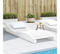 YUOTYRKTEJRSG Lettino Prendisole Bianco 205x70x31,5 cm in Legno Massello Pinosdraio da giardino poltrone da giardino sedia sdraio da esterno sdraio da esternoAdatto a patii da giardino