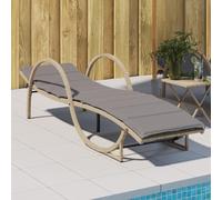 YUOTYRKTEJRSG Lettino Prendisole con Cuscini Beige 60x199x42 cm Polyrattanpoltrone da giardino sedia sdraio da esterno sdraio da giardino sdraio da esternoAdatto a patii da giardino