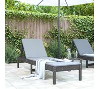 YUOTYRKTEJRSG Lettino Prendisole Grigio 199,5x60x74 cm Legno Massello di Pinopoltrone da giardino sedie da esterno sedia sdraio da esterno sdraio da giardinoAdatto a patii da giardino