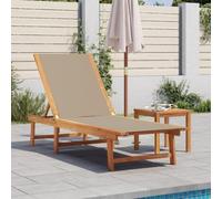 YUOTYRKTEJRSG Lettino Prendisole Tortora Legno Massello di Acacia e Textilenesedie da esterno poltrone da giardino sdraio da giardino sdraio da esternoAdatto a patii da giardino