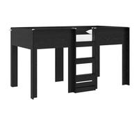 YUOTYRKTEJRSG Letto a Castello per Bambini 100x200 cm, Nero Rovere Bunk Bed Frame for Kids, Space-Saving Twin Over Twin with Engineered Wood, No Mattress Included, for Bedroom Shared Room
