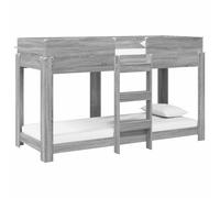 YUOTYRKTEJRSG Letto a Castello per Bambini Grigio Sonoma 75 x 190 cm Space Saving Bunk Bed for Kids with Two Single Mattress Slats, Modern Durable Engineered Wood Frame Bedroom Furniture