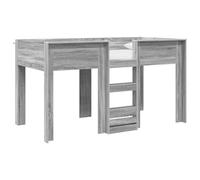 YUOTYRKTEJRSG Letto a Castello per Bambini Grigio Sonoma 90 x 190 cm Kids Bunk Bed with Two Sleep Spaces Engineered Wood Frame Space Saving Design for Bedroom Durable Finish Easy Assembly Twin Size