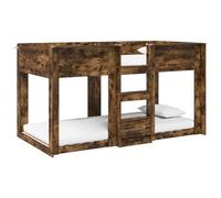 YUOTYRKTEJRSG Letto a Castello per Bambini Rovere fumé 80 x 200 cm Space Saving Bunk Bed with Safety Slats for Kids Bedroom Modern Minimalist Design Twin Single Size
