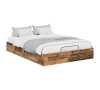 YUOTYRKTEJRSG Letto Ottomano Legno Vecchio 203 x 120 x 25 cm Upholstered Storage Bed Frame with Gas Lift Mechanism, Easy Assembly No Box Spring Needed for Bedroom Bed Base