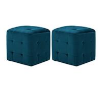 YUOTYRKTEJRSG Mobiletto portaoggetti Comodino per camera da lettoComodini 2 pz Blu 30x30x30 cm in Tessuto VellutatoAdatto alle camere da letto