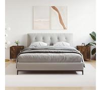 YUOTYRKTEJRSG Mobiletto portaoggetti Comodino per camera da lettoComodini 2 pz Rovere Fumo 40x40x50 cm in Legno MultistratoAdatto alle camere da letto