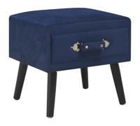 YUOTYRKTEJRSG Mobiletto portaoggetti Comodino per camera da lettoComodino Blu 40x35x40 cm in VellutoAdatto alle camere da letto
