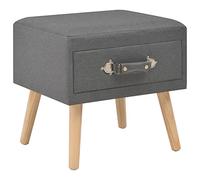 YUOTYRKTEJRSG Mobiletto portaoggetti Comodino per camera da lettoComodino Grigio Scuro 40x35x40 cm in TessutoAdatto alle camere da letto