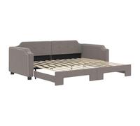 YUOTYRKTEJRSG Multifunzionale con letto estraibile Tessuto premium Tortora | Divano Letto 2 in 1 con Estraibile 90x200cm in Tessuto Tortora, Apriletto a Scomparsa con Struttura in Legno e Metallo,
