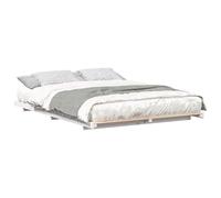 YUOTYRKTEJRSG Pino massello platform bed frame Modern 140x220 cm Bianco