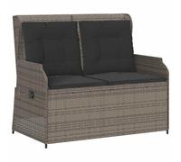 YUOTYRKTEJRSG Polyrattan regolabile giardino terrazzo reclinabile grigio