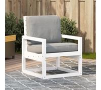 YUOTYRKTEJRSG Sedia da Giardino Bianca 57,5x63x76 cm Legno Massello di Pinosedia sdraio da esterno poltrone da giardino sedie da esterno sdraio da esternoAdatto a patii da giardino