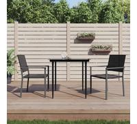 YUOTYRKTEJRSG Sedie da Giardino 2 pz Nere 54x62,5x89 cm in Polyrattansdraio da esterno sedie da esterno sedia sdraio da esterno poltrone da giardinoAdatto a patii da giardino
