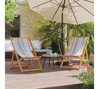 YUOTYRKTEJRSG Sedie da Spiaggia Pieghevoli 2 pz in Tessuto Multicoloresedia sdraio da esterno poltrone da giardino sdraio da giardino sdraio da esternoAdatto a patii da giardino