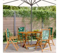 YUOTYRKTEJRSG Sedie Giardino Reclinabili 4 pz Verdi Tessuto e Legno Massellosedie da esterno sedia sdraio da esterno sdraio da esterno sdraio da giardinoAdatto a patii da giardino