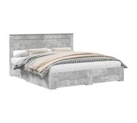 YUOTYRKTEJRSG Sofa Bed Frame with Headboard Storage Drawers Cement Grey 180x200 cm Super King Size Engineered Wood Slatted Base for Living Room Bedroom Modern Minimalist Design