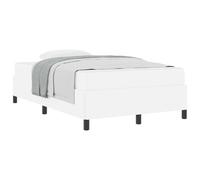 YUOTYRKTEJRSG Structura Letto con Materasso Bianco 120 x 190 cm Tessuto, Bed Frame with Engineered Wood and Breathable Fabric, Pocket Spring Mattress Included, 280 kg Weight Capacity, Single Bed Size