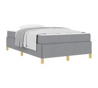 YUOTYRKTEJRSG Struttura del letto Grigio chiaro 120 x 200 cm Tessuto Upholstered Platform Bed Frame with Velvet Fabric Headboard, No Box Spring Needed, Sturdy Wood Slat Support for Bedroom Furniture