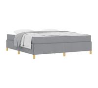 YUOTYRKTEJRSG Struttura del letto Grigio chiaro 180 x 200 cm Tessuto Upholstered Platform Bed Frame with Headboard for Modern Bedroom Living Room Furniture, Easy Assembly Metal Support