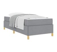 YUOTYRKTEJRSG Struttura del letto Grigio chiaro 90 x 200 cm Tessuto Single Bed Frame with Fabric Headboard Upholstered Platform Bed Modern Tufted Design No Box Spring Needed