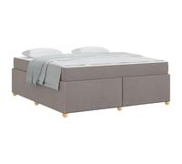 YUOTYRKTEJRSG Talpa Upholstered Bed Frame with Medium Firm Mattress Super King 180x200 cm Engineered Wood Platform with Black Legs, Easy Assembly, Breathable Fabric, Modern Design, 280 kg Capacity