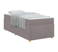 YUOTYRKTEJRSG Talpa Upholstered Single Bed Frame with Medium Firm Mattress 90x200 cm, Engineered Wood Platform with Black Legs, Breathable Fabric, Easy Assembly Modern Bedroom Furniture