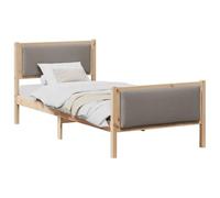 YUOTYRKTEJRSG Tessuto imbottito design moderno 100 x 200 cm letto singolo | Letto con testiera Talpa 100x200 cm Tessuto struttura in legno massello di pino moderna base a doghe