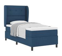 YUOTYRKTEJRSG Tessuto premium testiera regolabile 100x200 cm Blu | Letto a Molle con Materasso Blu 100x200 cm Tessuto Regolabile Testiera Etica Chic Camera da Letto