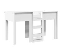 YUOTYRKTEJRSG White Wooden Twin Over Twin Bunk Bed for Kids 75x190cm Space Saving Low Loft Frame with Safety Guardrails for Shared Bedroom