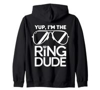 Yup I'm The Ring Dude - Funny Kids Ring Bearer Wedding Felpa con Cappuccio