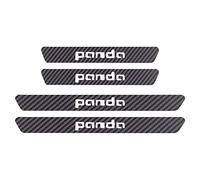YUPACK 4 Pezzi Adesivo Davanzali Piatto dello Scuf per Fi-at 500 500C 500l 500x Panda, Striscia del Protezione del Battitacco della Portiera in Fibra di Carbonio Accessori Decorativi, Panda