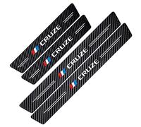 YUPACK 4 Pezzi Protezione per Davanzale della Portiera dell'auto per Chev-rolet Cruze, Adesivo per Battitacco in Fibra Carbonio de AntiGraffio - Accessori per Lo Styling Interno,Black