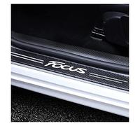 YUPACK 4 Pezzi Protezione per Davanzale della Portiera dell'auto per FO-rd Focus, Adesivo per Battitacco in Fibra Carbonio de AntiGraffio - Accessori per Lo Styling Interno,Black